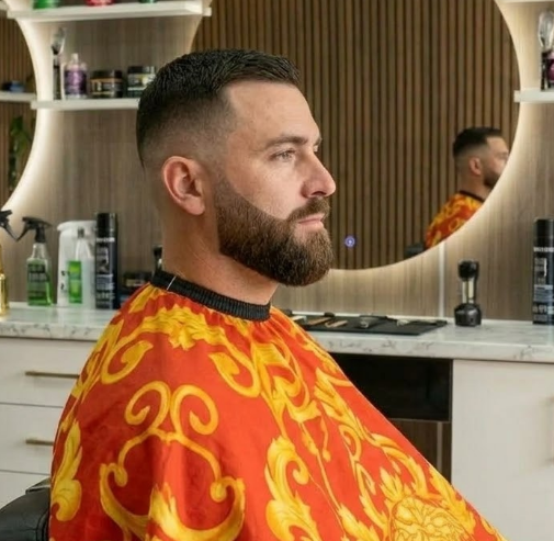 Beard trim and fade at Good Hand Barber Collinswood