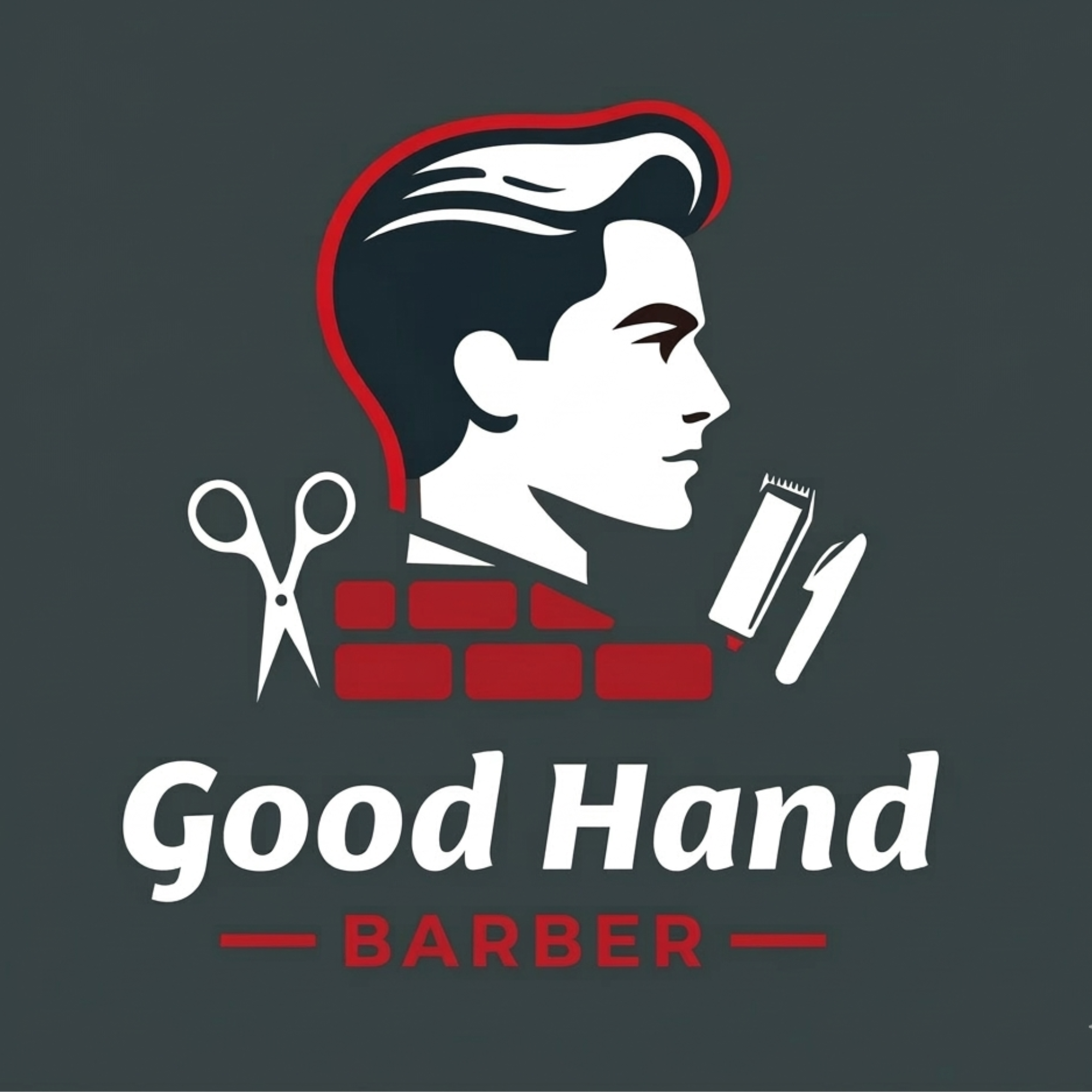 Good Hand Barber Logo